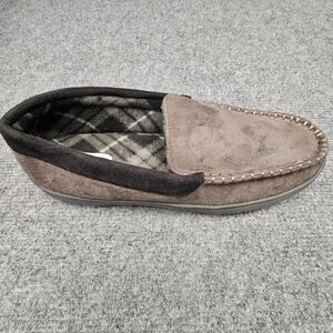 Haggar Mens Slippers Memory Foam Microsuede Venetian Moccasin Indoor Outdoor L